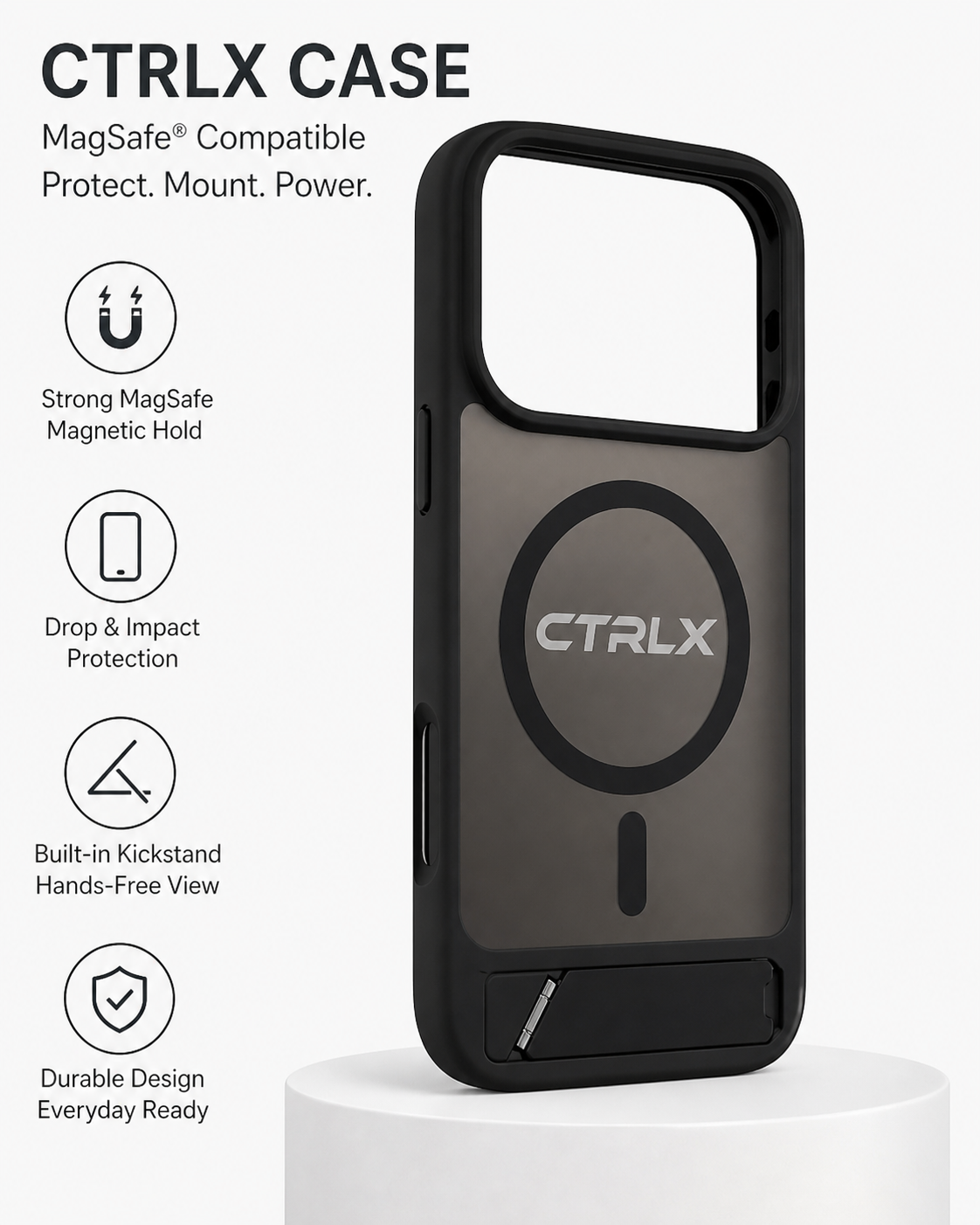 CTRLX MagSafe Case with Built-in Kickstand